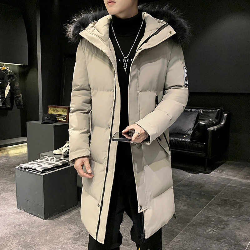 2022 Big Parker Jacket Men Winter Thickening New Casual Fur Collar Thickening Windproof Hooded Jacket Fashion Parker Coat S-3XL
