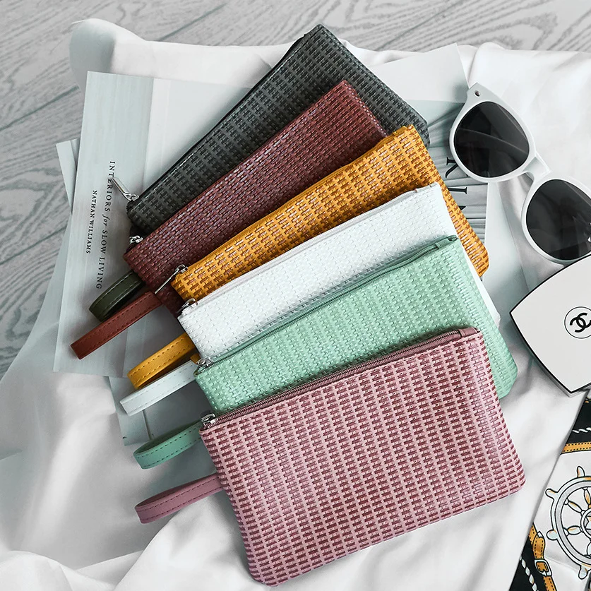 New Outdoor Portable Multi-function Zipper Storage Bag Lipstick Envelope Data Cable Mobile Coin Purse Small Brush Bag Makeup Bag