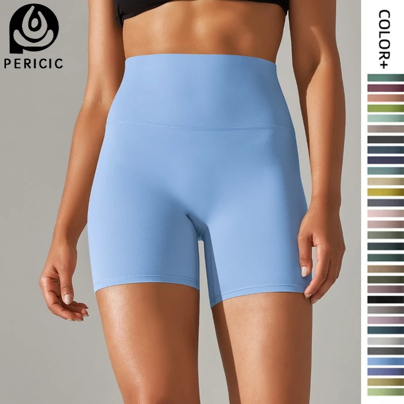 

3'' No Front Seam Naked Feeling High Waist Yoga Shorts LULU Women Fitness Athletic Workout Push Up Running Biker GYM Shorts