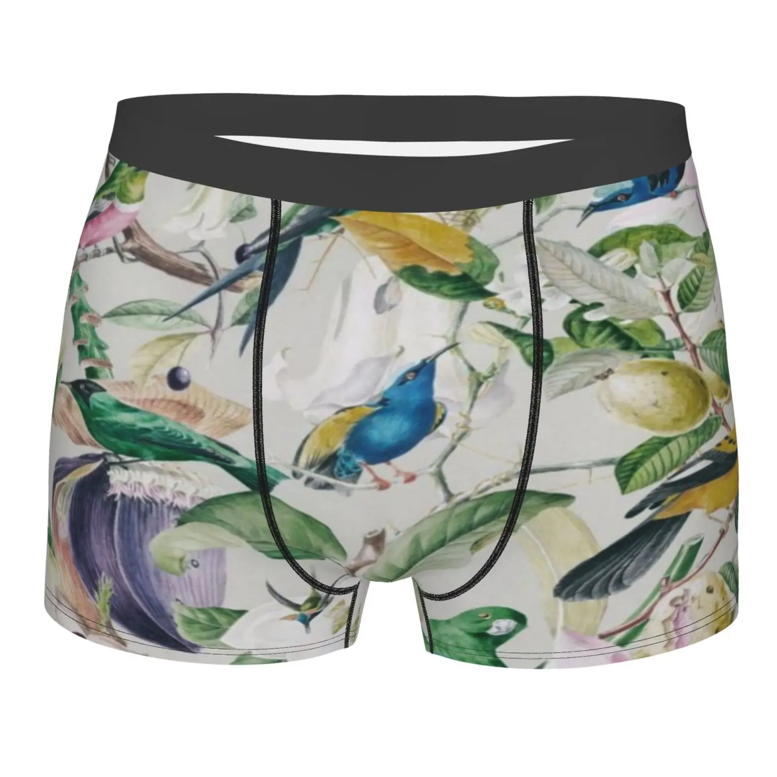 

Orange Tropical Bird Jungle Garden 8 Boxer Briefs Sexy Red Pocket Anime Men's Polyester Mens With Pouch Boxer Moldeador Hombre