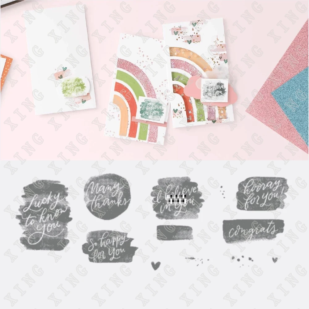 

Lucky Metal Cutting Dies and Clear Silicone Stamps for Scrapbooking Greeting Card Make Decorative Embossing Paper Craft DIY New