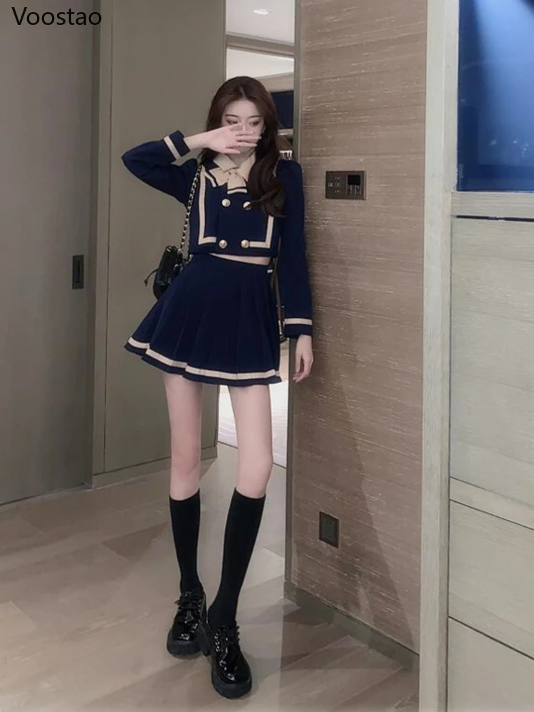 Комплект униформы в японском Корейском стиле Женский повседневный комплект из