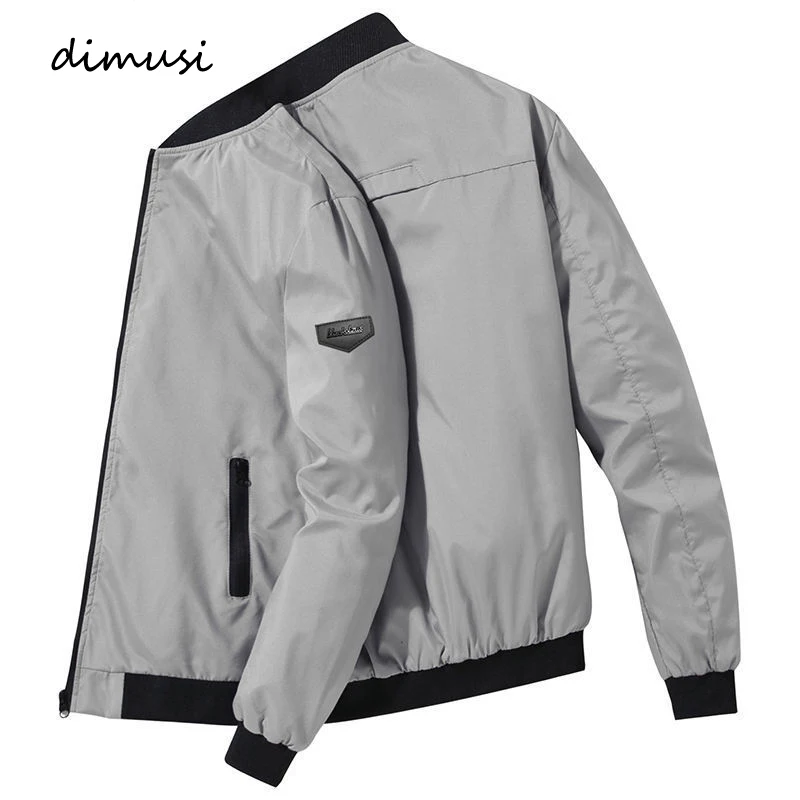 DIMUSI мужская куртка-бомбер повседневная верхняя одежда приталенная деловая