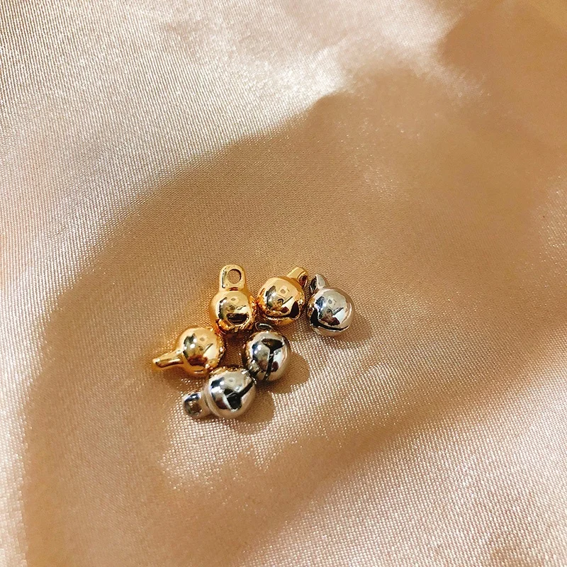 

18K Gold Plated 6MM Small Bell Pendant Accessory Material For DIY Bracelet Accessory