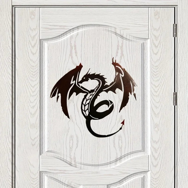 Металлический Дракон Украшение На Стену Черный Лак Железный Рисунок Домашний