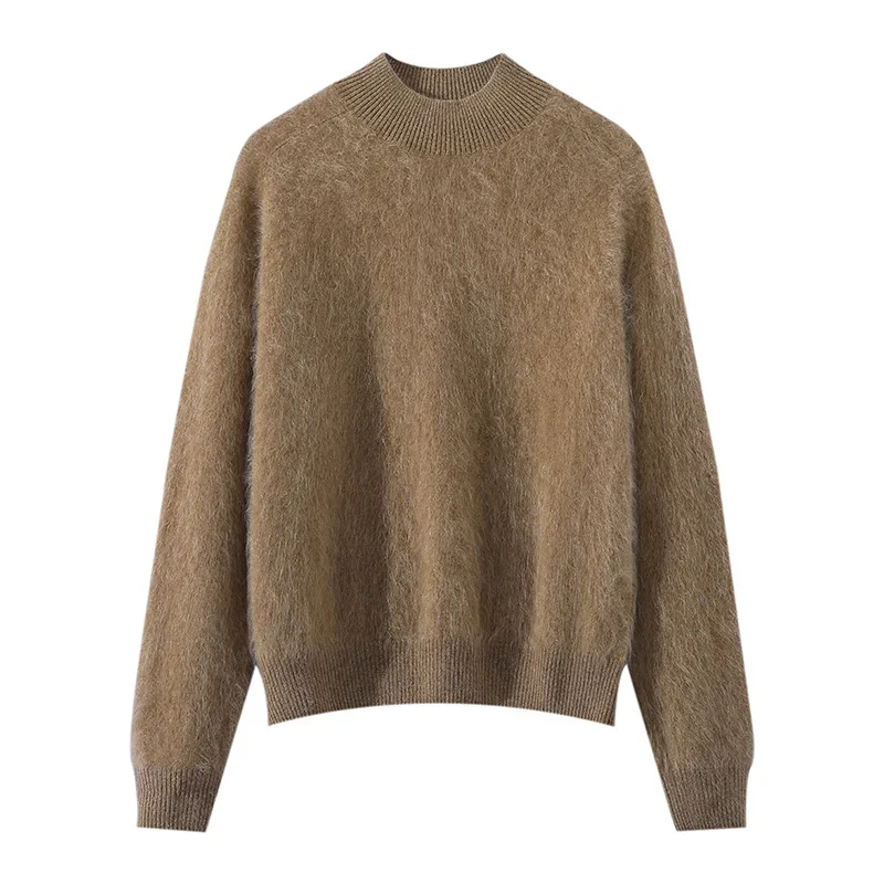 WinvyNee женская одежда длинношерстные кашемировые свитера с высоким воротником и