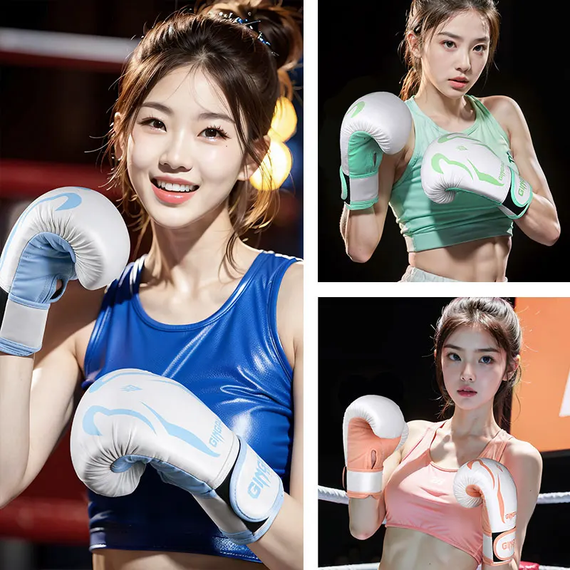 Боксерские перчатки для мужчин и женщин 6 8 10 12 унций