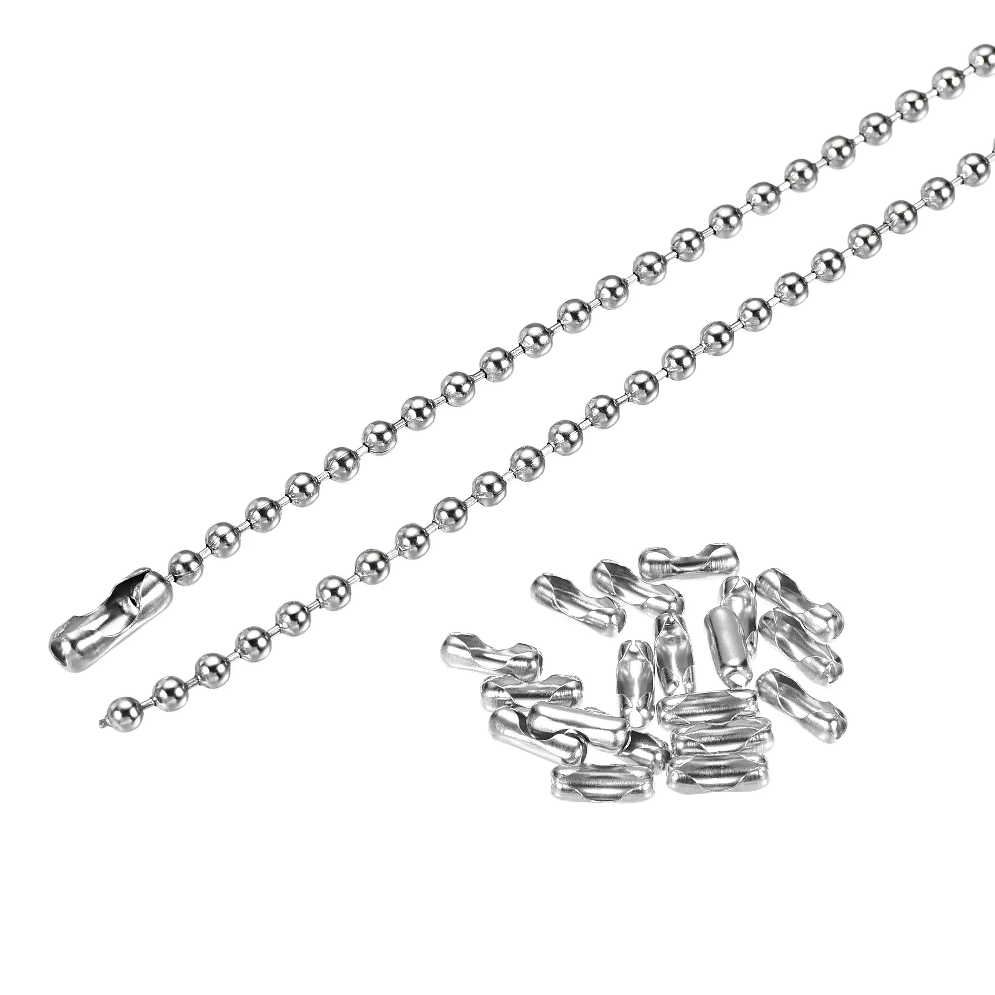 

Uxcell Pull Chain Extension 32.8ft Long 0.1 Inch Diameter Beaded Link with Clasp for Chandelier Light Craft Making 1 Set