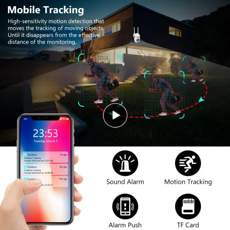 

Two-way Voice Calls Network Camera Video Surveillance Multi-function 1080p Hd Foldable Wireless Wifi Ip Camera New Auto Tracking