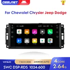 Автомобильный мультимедийный навигатор 2 ГБ + 64 ГБ Android 10 GPS для Jeep Commander Cherokee Chevrolet Wrangler Dodge Chrysler Авторадио 2din стерео BT