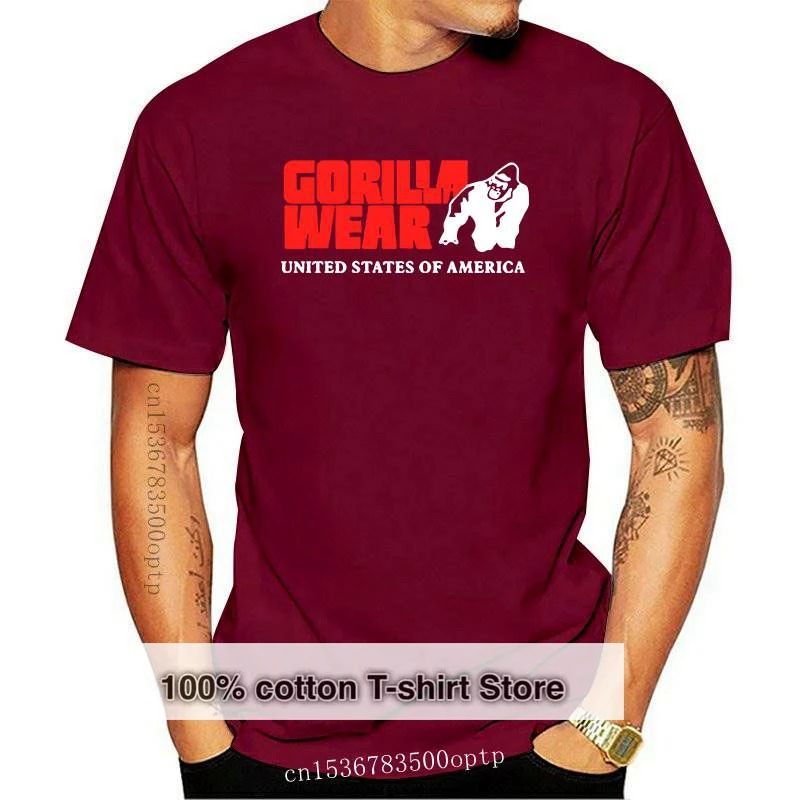 

Футболка мужская с принтом Gorilla, летняя модная футболка для фитнеса, хлопковая футболка с короткими рукавами, 2021
