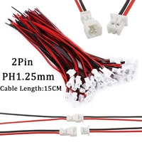5pair micro jst1 25mm 2pin male female cable connector jst plug jack wire terminal for toys electronic projects diy length 15cm