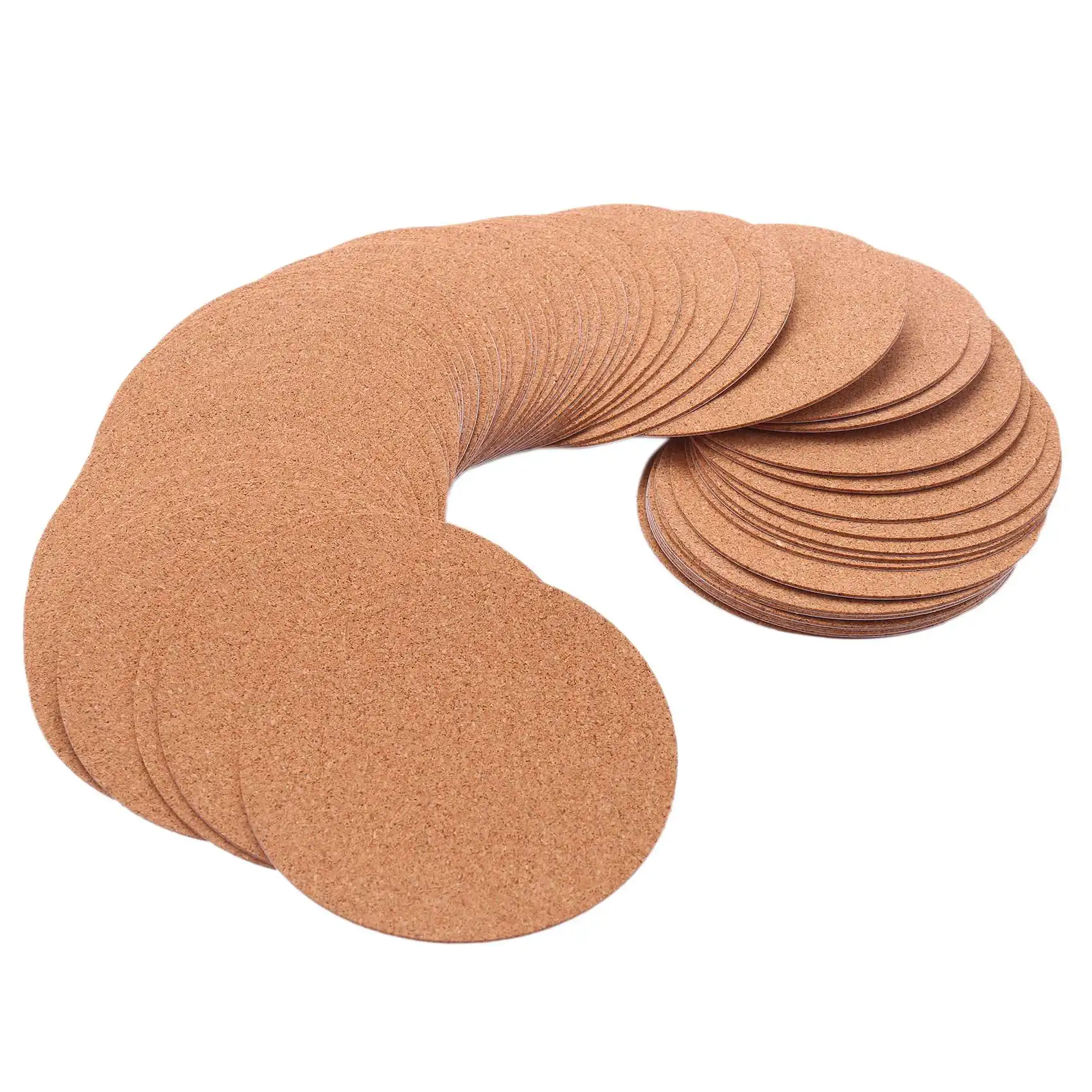 

Self-Adhesive Cork Coasters Cork Mats Cork Backing Sheets for Coasters and DIY Crafts Supplies (60 Pcs Round)