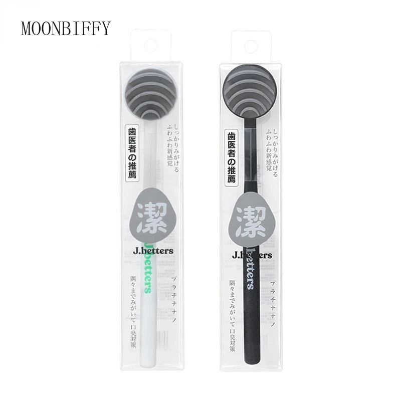 

1 шт., двусторонняя силиконовая щётка для чистки языка