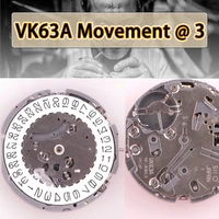 vk63a movement 3 quartz chronograph wrist watch replacement movement for vk series vk63a vk63 h3 single calendar