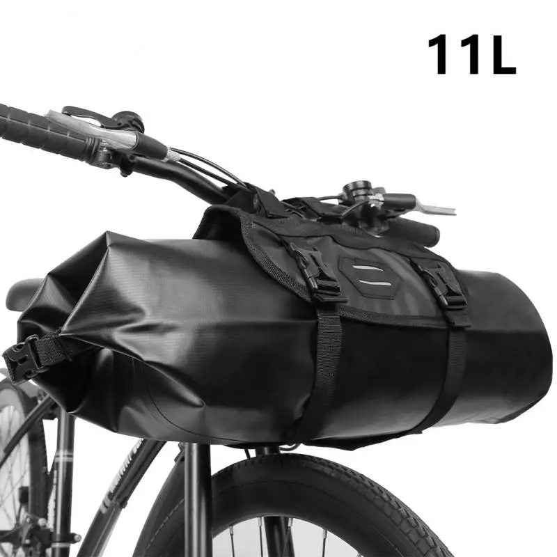 

11L Big Capacity Bike Front Tube Bag Waterproof Bicycle Handlebar Basket Pack Cycling Front Frame Pannier Bicycle Accessories