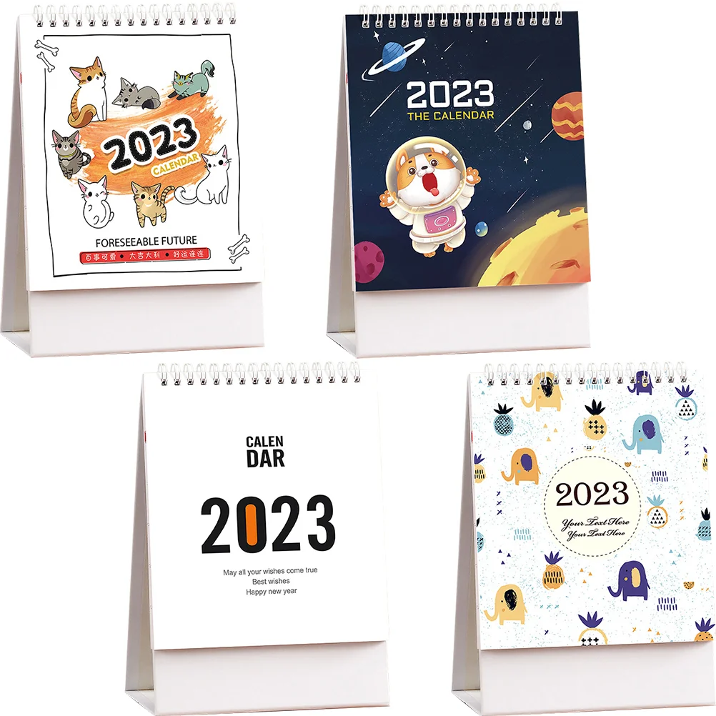 

Calendar Standing Desk Monthly Table 2023 Note Office Household Delicate Room Convenient Cartoon Gift Desktop