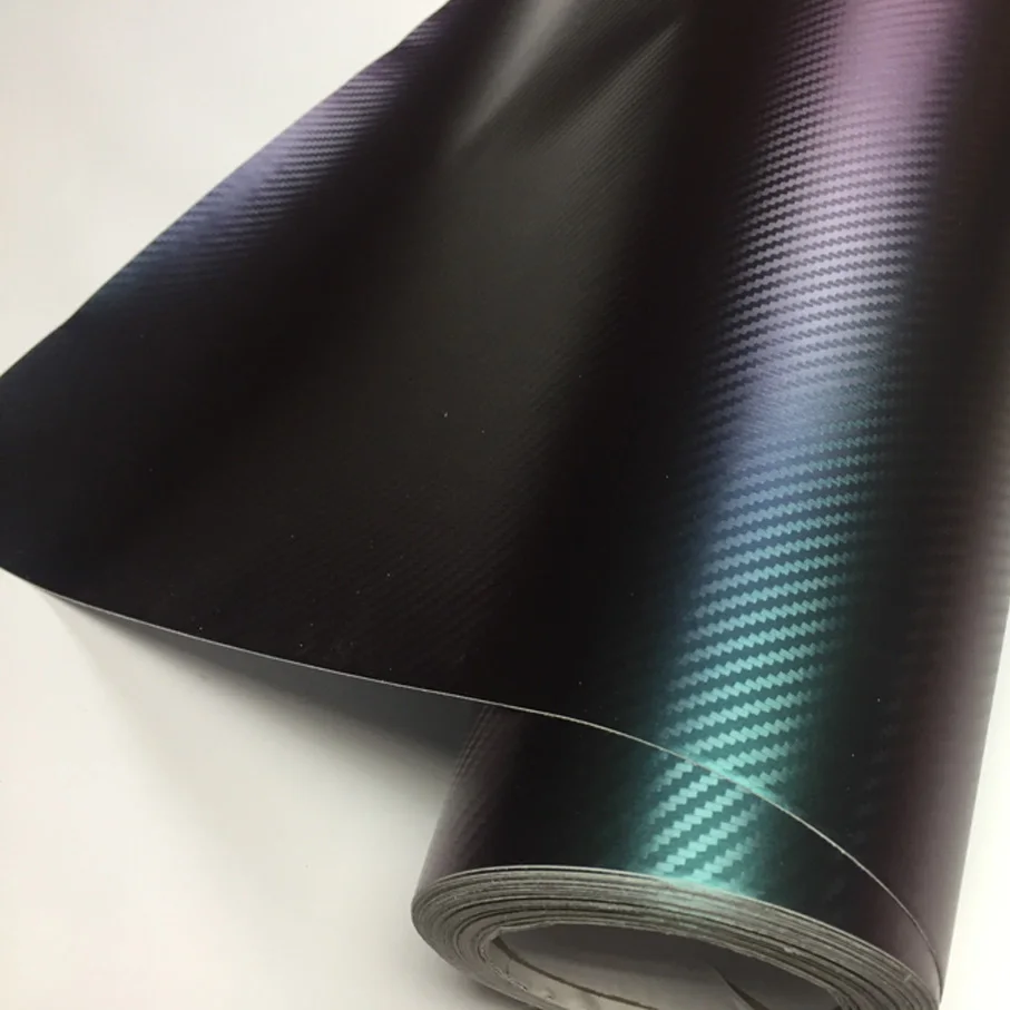 10/20/30/40/50/60x15 2 см/лот Премиум зеленый-красный хамелеон 3D углеродное волокно