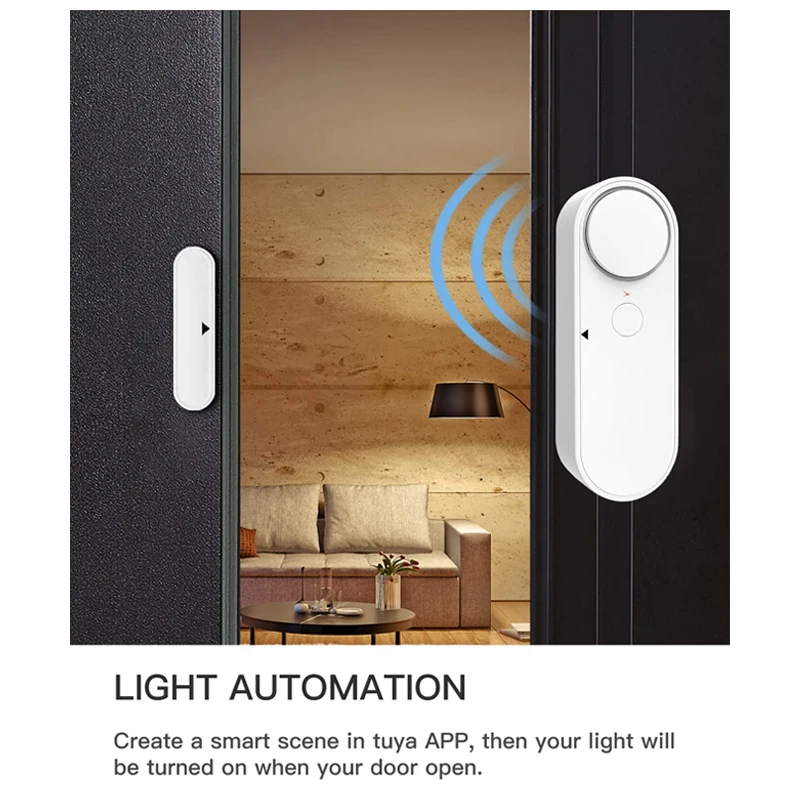 Smart WiFi Door Window Sensor Door Open / Closed Detector Smart Home Work With Alexa Google Home Tuya APP Door Sensor WiFi Alarm enlarge