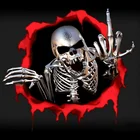 15*14 см 3D Скелет Череп в пуле Автомобильная наклейка с отверстием s смешная красочная наклейка для автомобиля s страшный череп наклейка для автомобиля