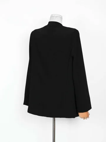 DNBS с v-образным вырезом на одной пуговице, однотонный, высококачественный, весна-осень 2023, новый женский модный дизайн, короткий пиджак