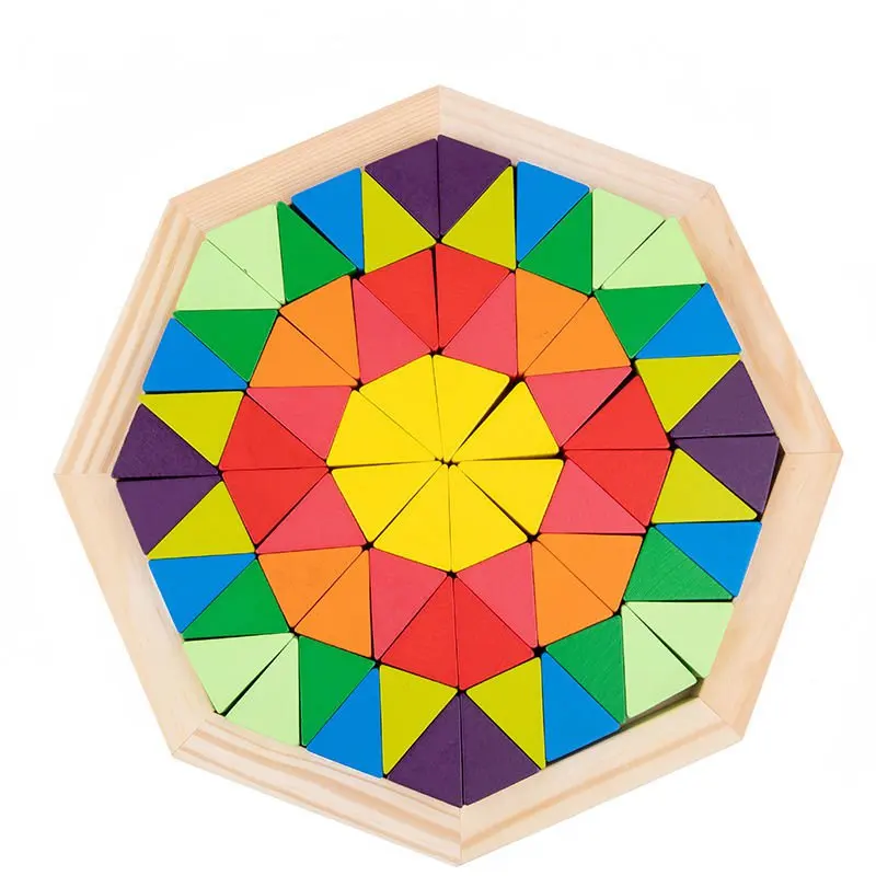 

Rainbow Geometric Building Block for Kids Children Creative Shape and Color Cognition Early Education Kindergarten Toys 2022 New