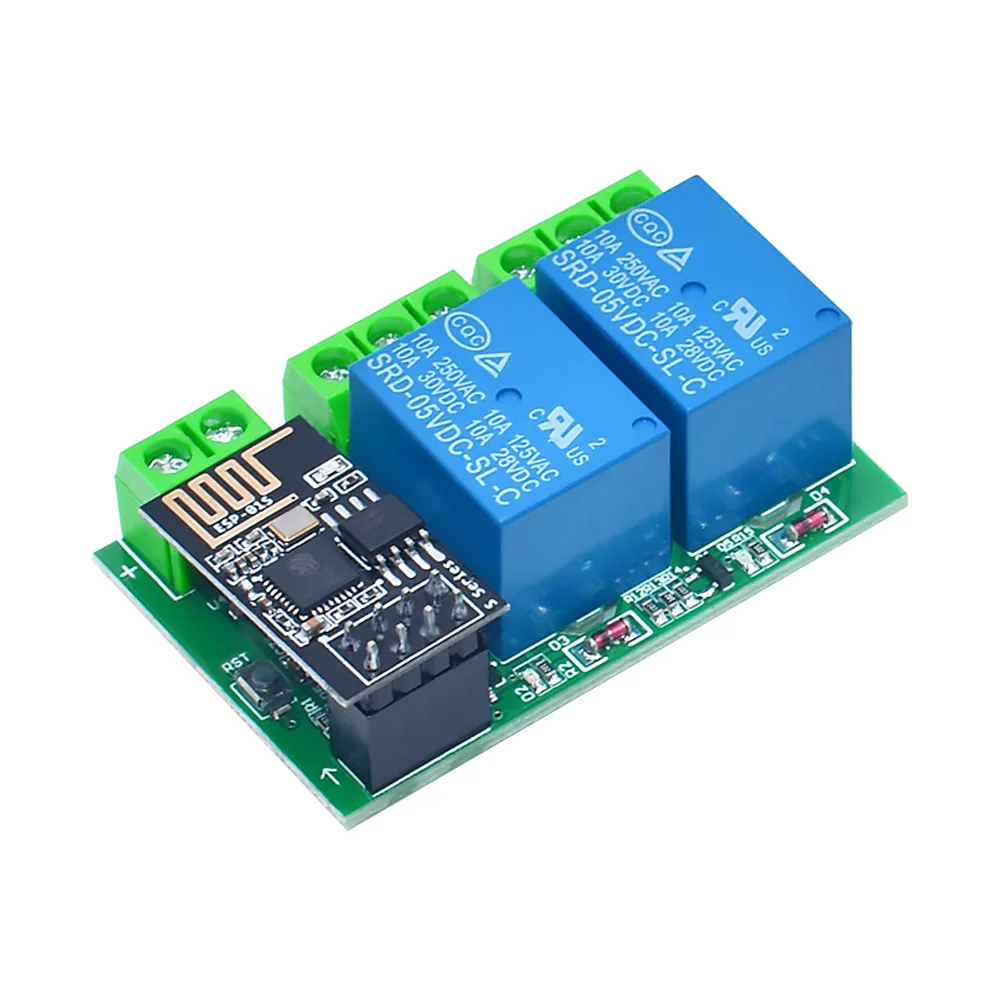 Двойной модуль канала ESP8266 с Wi-Fi реле устройство управления питанием 5 в