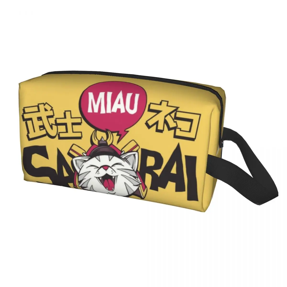 

Японская кошка, самурайская косметичка для женщин, дорожный косметический Органайзер, модные сумки с рисунками из аниме