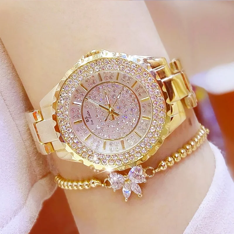 

Fashion Women Watch with Diamond Watch Ladies Top Luxury Brand Ladies Casual Women's Bracelet Crystal Watches Relogio Feminino