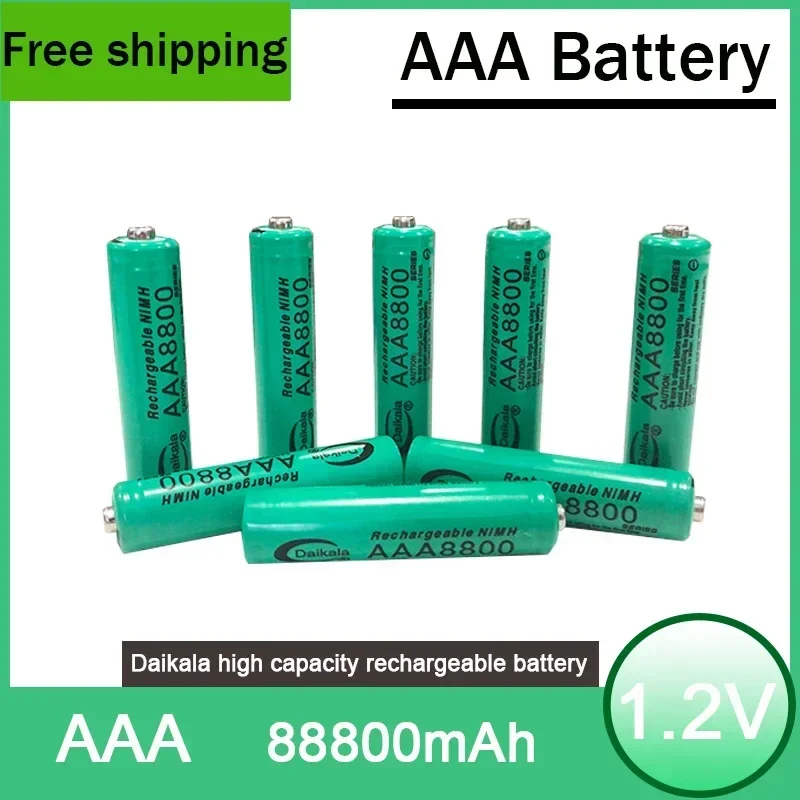 

AAABattery 1-96pcs 2023New Bestselling 1.2V AAA8800MAH NI MH Rechargeable Battery for Microphone Calculator Electric Toothbrush