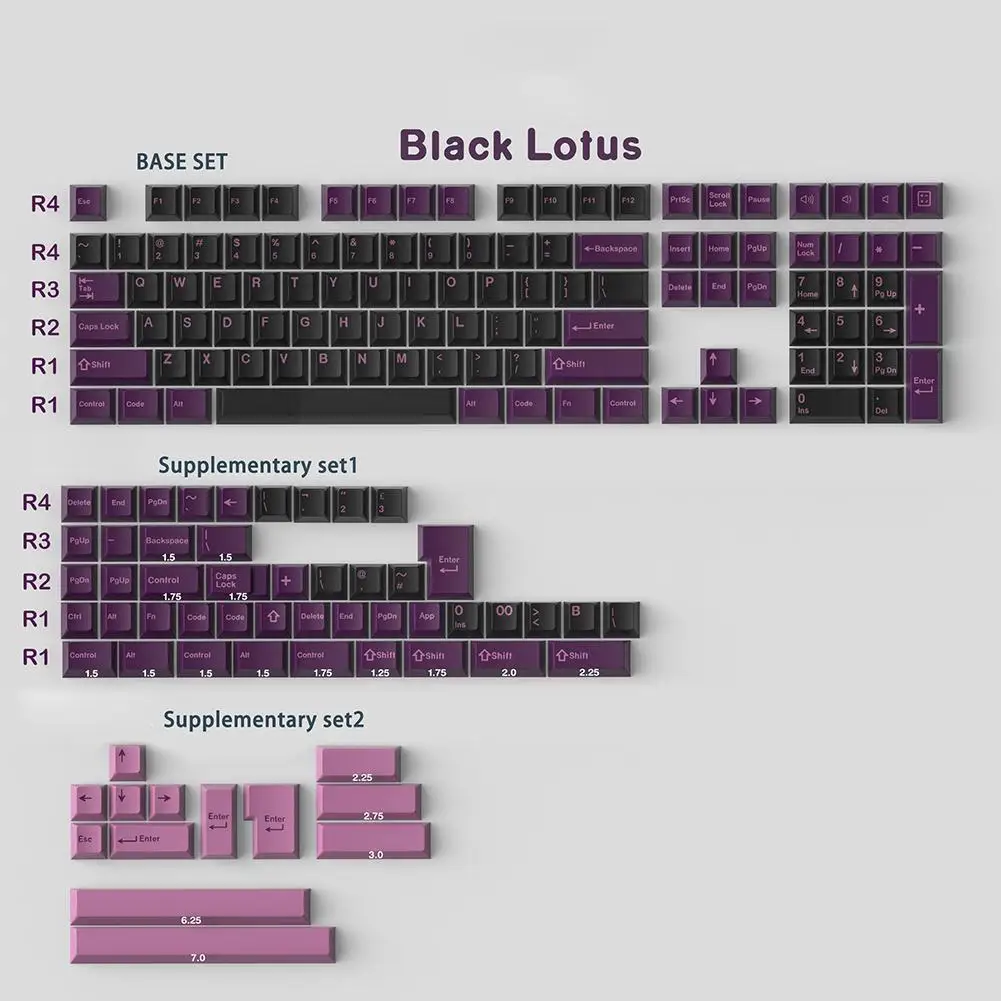 

Для Gmk черный фиолетовый Abs двухцветный молдинг 167-оригинальная высота Механическая плата крышка H5g9