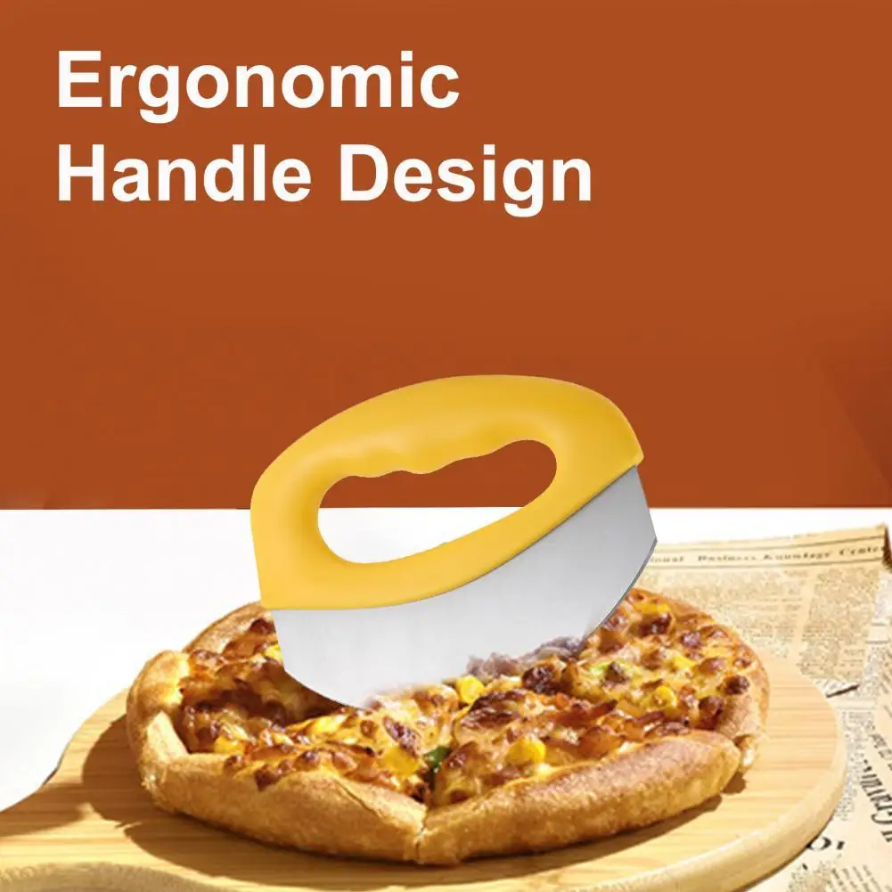 

Sharpen Pizza Cutter Labor-saving Pizza Cutting Slicer Stainless Steel Non-slip Handle Pizza Divider with Protective for Daily