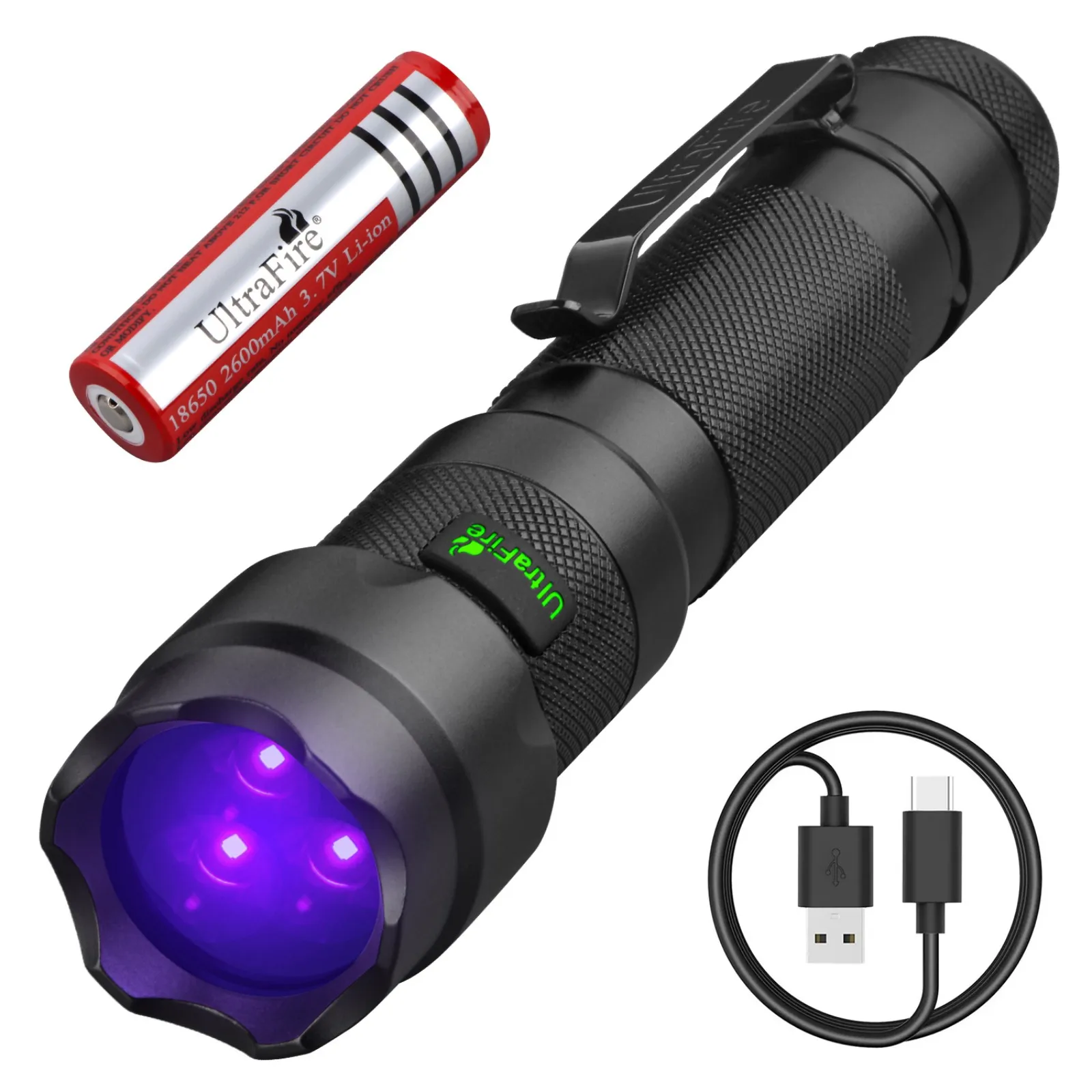 

UltraFire 502UV Pro УФ-фонарик 365/395 нм