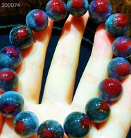 natural purple cacoxenite auralite 23 red rutilated quartz bracelet 13mm eye effect clear round beads bangle women men aaaaaa