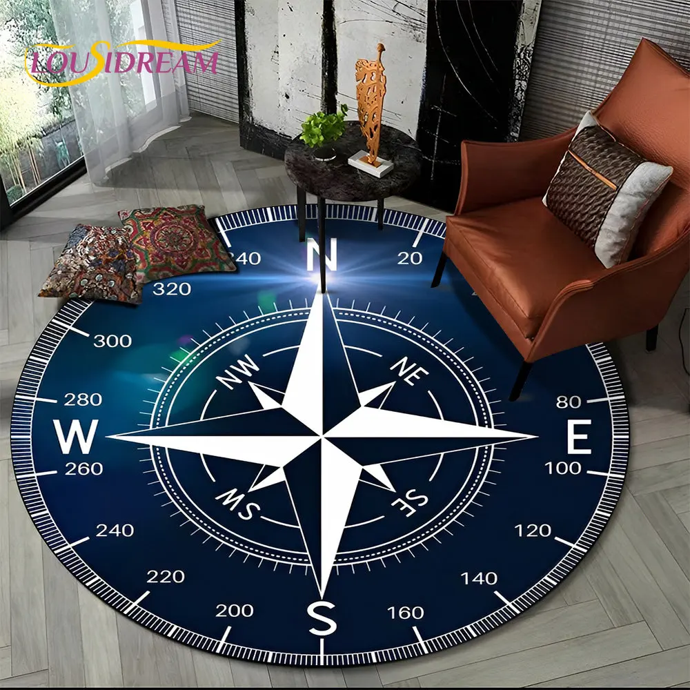

Круглый ковер LOUSIDREAM 3D Ретро-компас