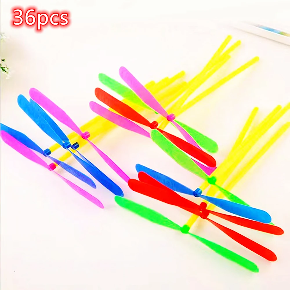 

36Pcs Fun Bamboo Dragonfly Propeller Kids Outdoor Flying Toys Kids Birthday Party Gifts Pinata Fillers Fiesta Boys Party Favors