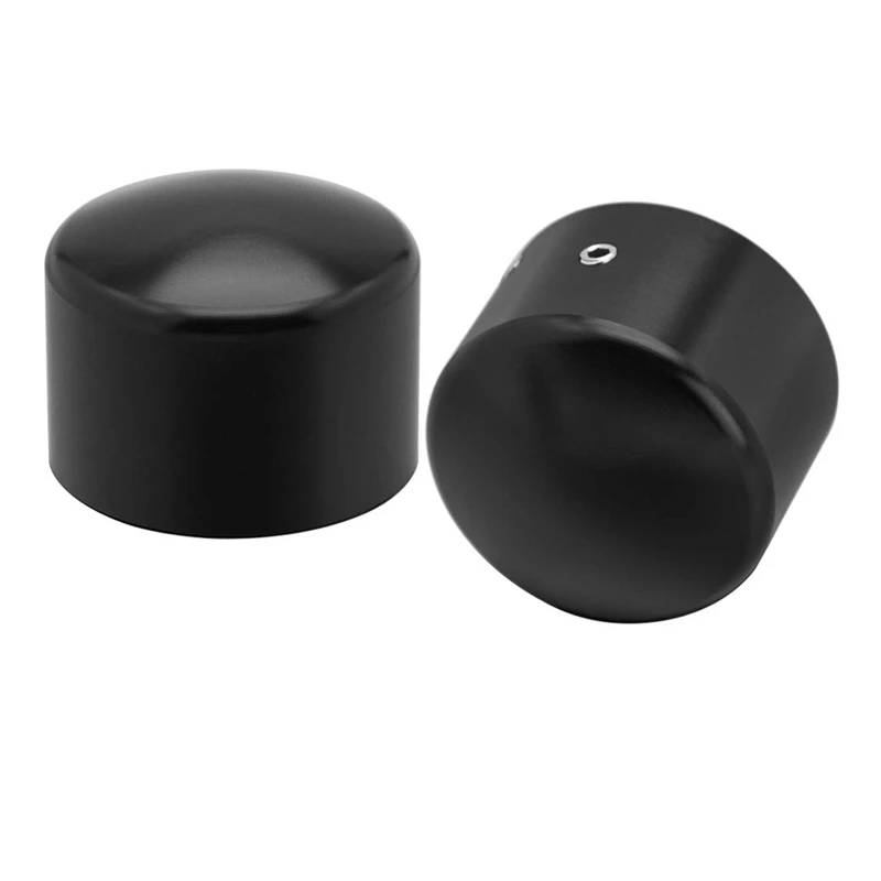

8X Black Front Axle Nut Cover Cap For Softail Sportster Dyna Road King Vrod King
