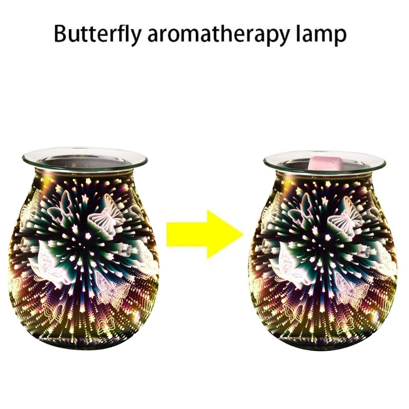 

Electric Candle Warmer with 3D Effect Night Light for Home Office Bedroom Decor New Dropship