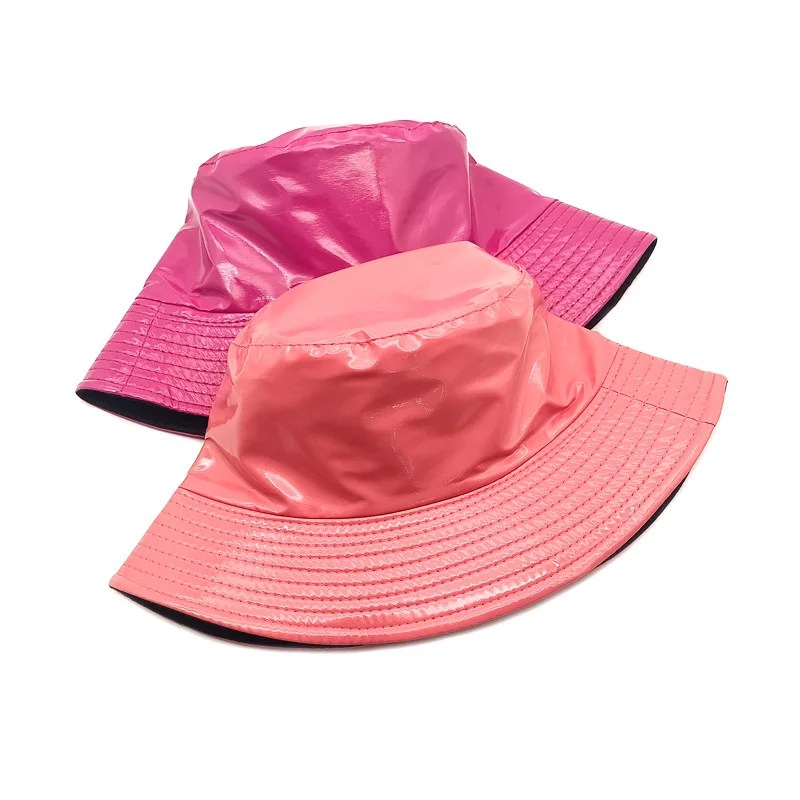 Мужская двухсторонняя шляпа из ПУ кожи золотого и серебряного цвета в