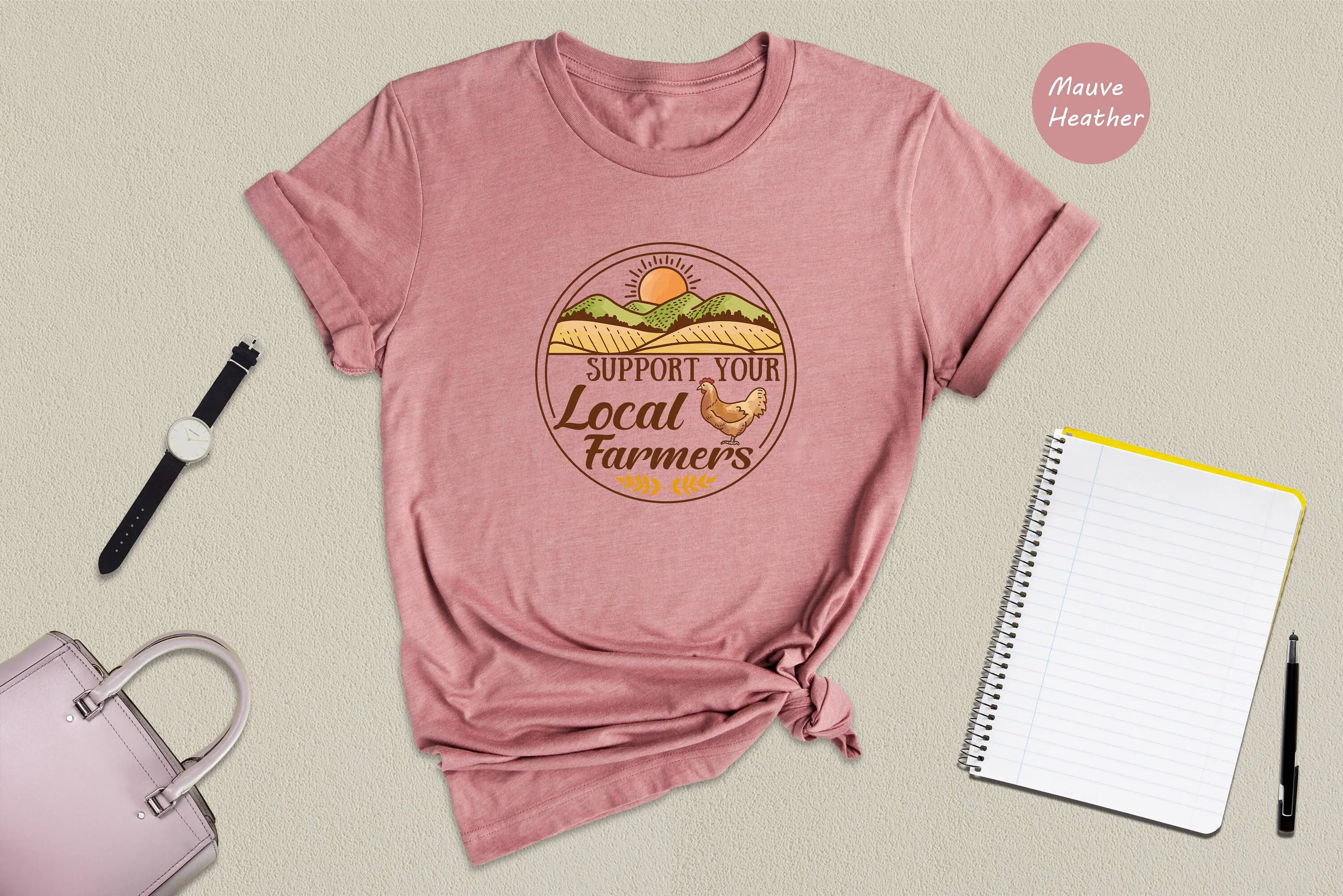 Поддержка местных фермерских футболок фермерский рынок для сельского хозяйства