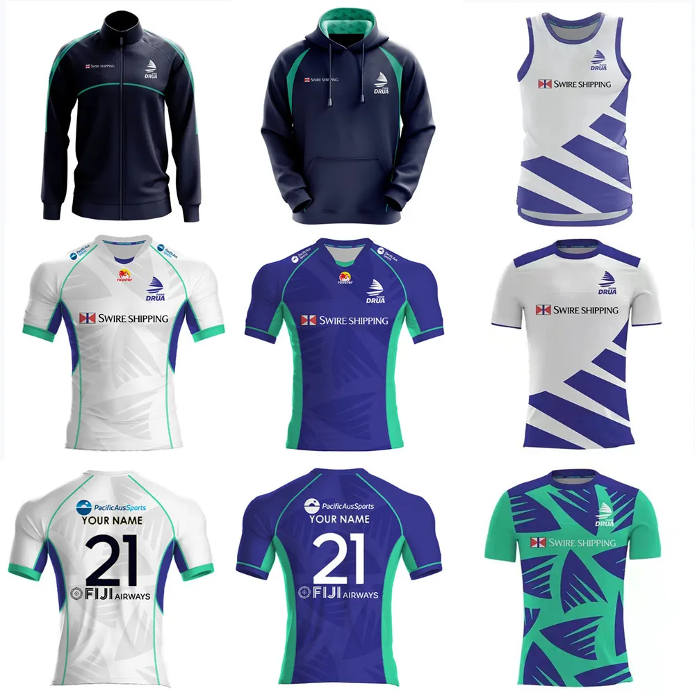 Коллекция 2022 года Фиджи Друа дома регби искусственная кожа куртка тренировочная