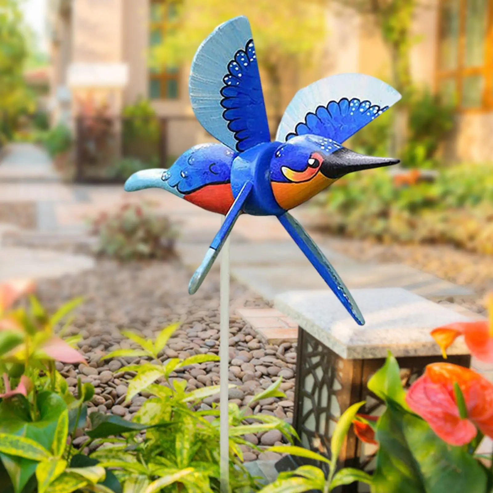 

Hummingbird Wind Garden Stake Resin for Landscape Patio Decoration