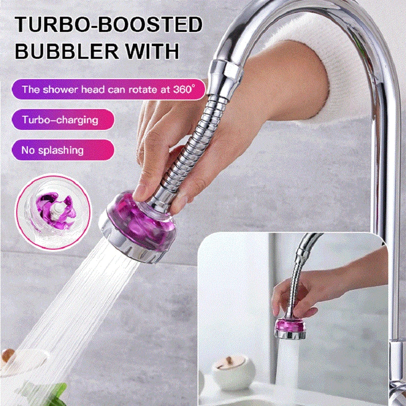 

Four-color turbocharged bubbler kitchen faucet shower home washbasin universal water nozzle splash-proof water head