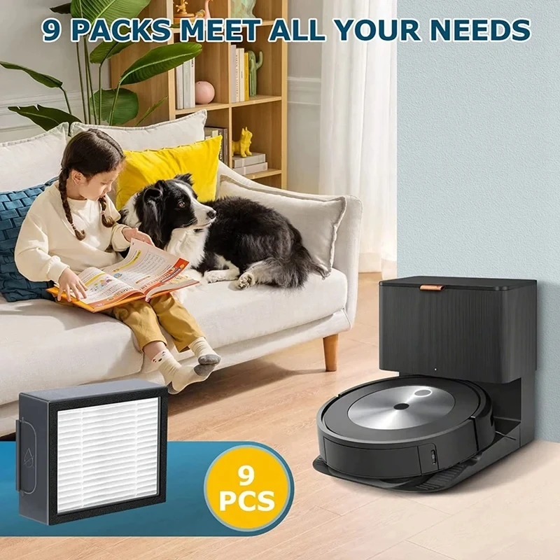 9 шт. HEPA-фильтр для пылесосов Irobot Roomba серии: E5 E6 E7 I1 I3 I4 I5 I6 I7 I8 J7 (НЕ J7+) запасные части