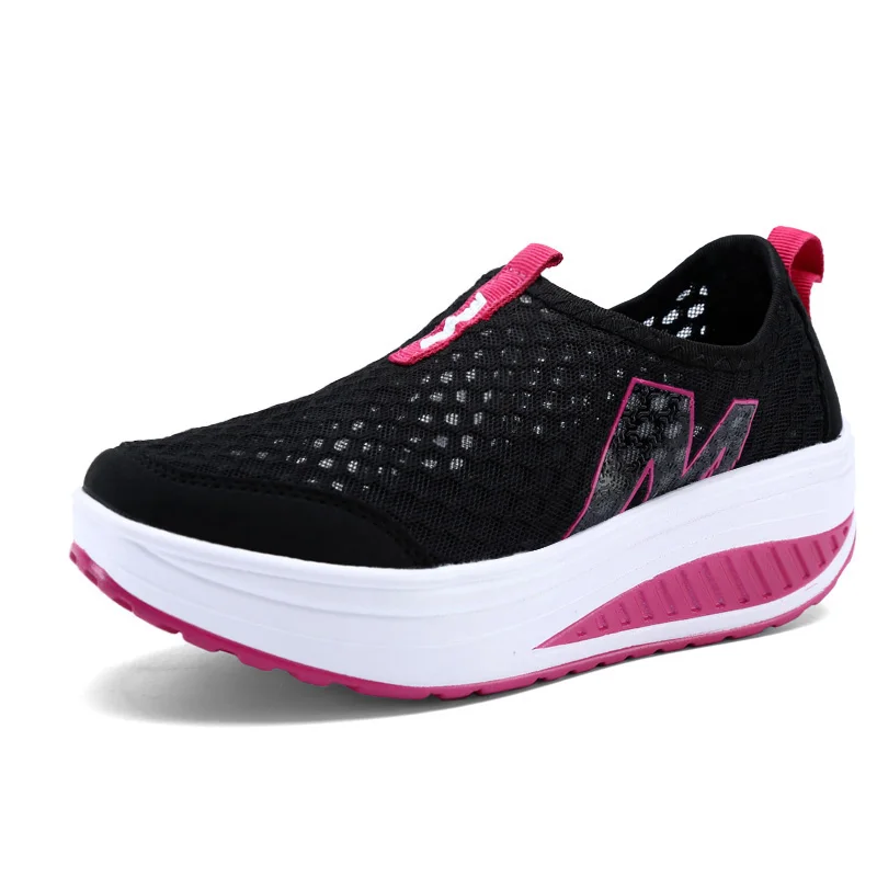 

Women Casual Breathable Walking Shoes Non-slip Sneakers Outdoor Sport Shoes Mesh Thick Bottom Footwear