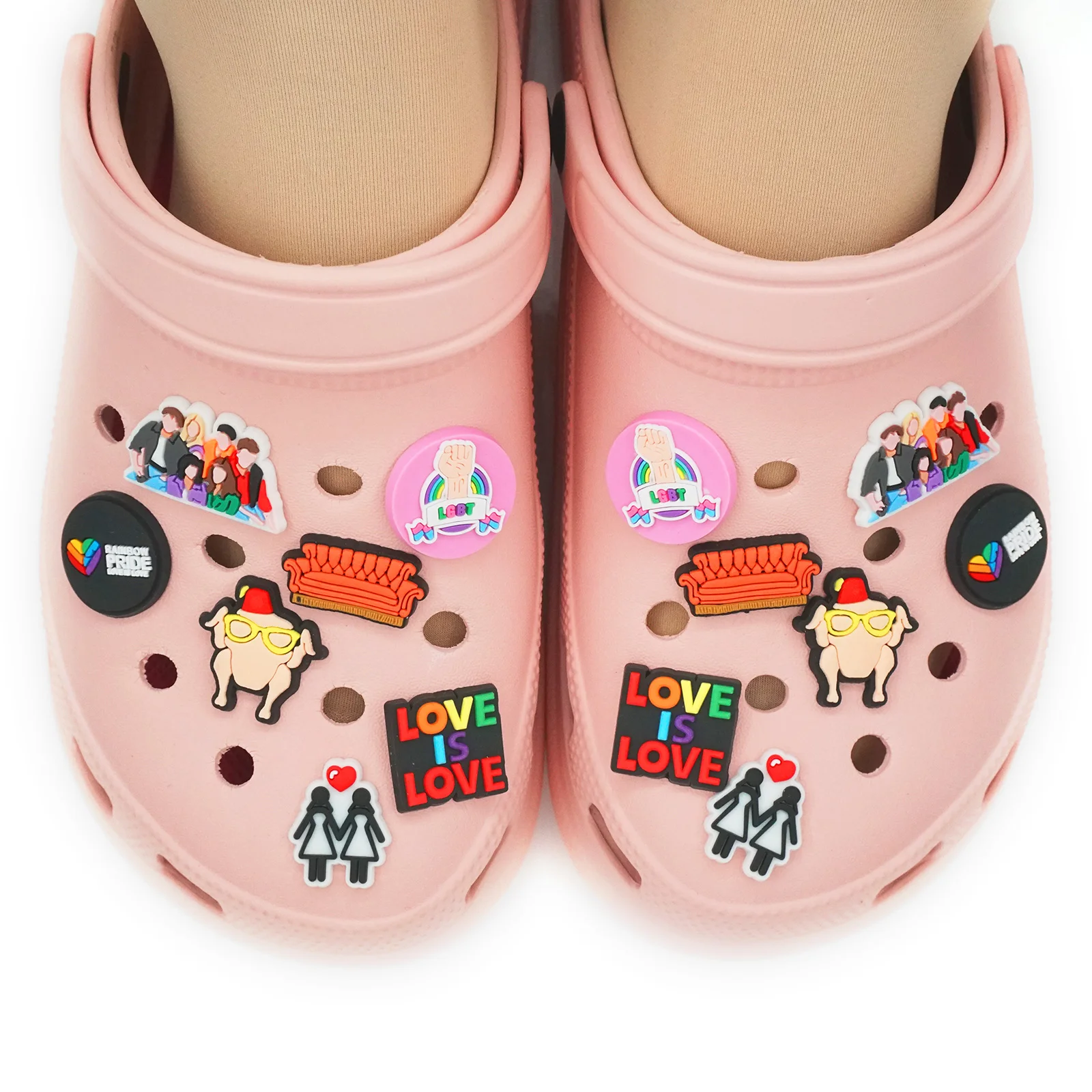 1 шт. украшения для обуви с надписью Croc Love is Friend |