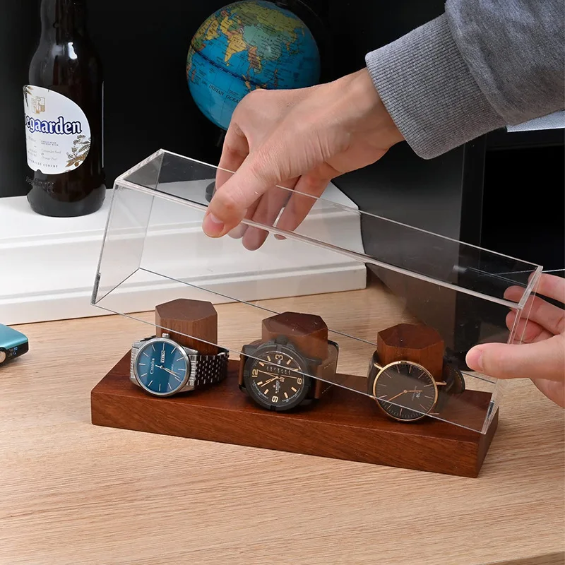 Wooden Watch Storage Display Box Acrylic Transparent Watch Display Box Jewelry Storage Box