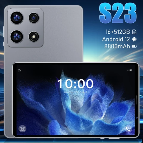 Планшет JDLPB-9 S23, экран 8,0 дюйма, 16 ГБ + 512 ГБ, аккумулятор 8800 мАч, 8-ядерный процессор Snapdragon 888, Android, Wi-Fi