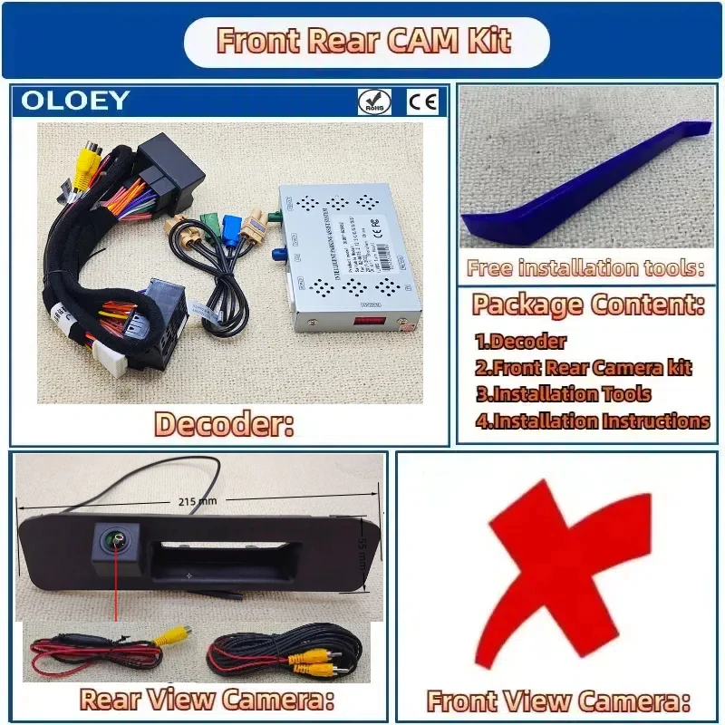 

Камера заднего вида для Mercedes Benz GLC X253 C253 2019 ~ 2024 Обновление OEM-экрана Передняя камера заднего вида Не требует программирования