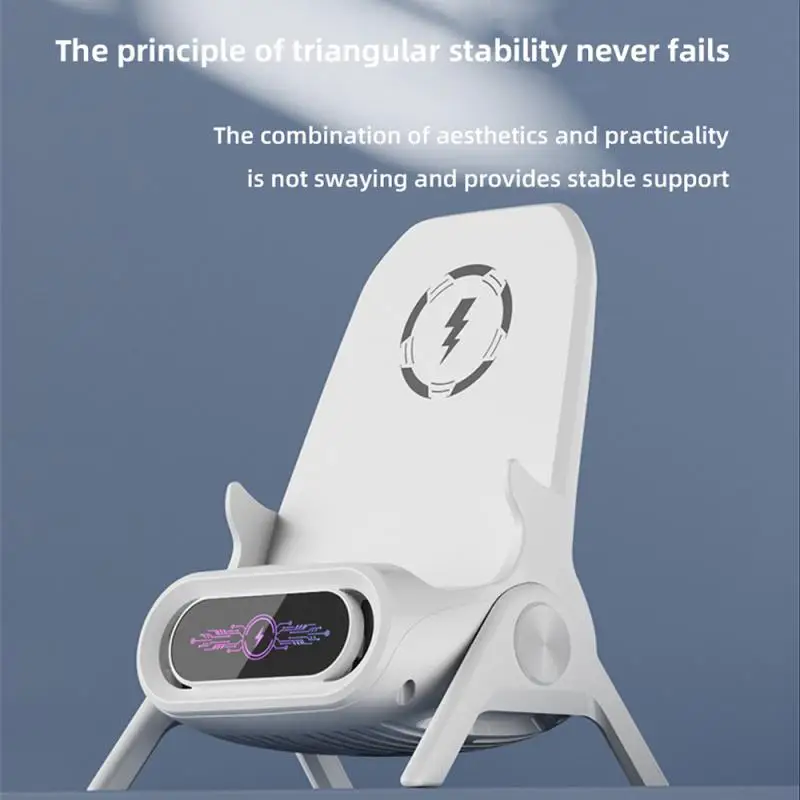 Charger Lazy Chair 15/10w/ 7.5w/5w Abs+pc Wireless Charger Sensitive Induction Automatic Sensing Mobile Wireless Charger Type-c